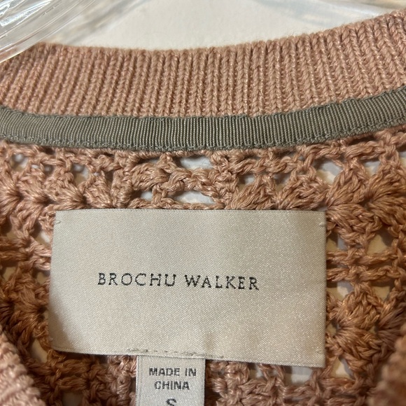 Brochu Walker Pale Peach Open Knit Sweater - Picture 6 of 7